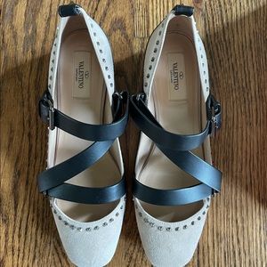 Valentino suede leather shoes in size 38